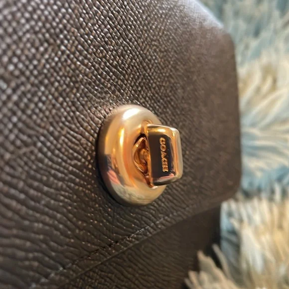 Coach Black Crossbody Bag with Gold Chain - Picture 6 of 9